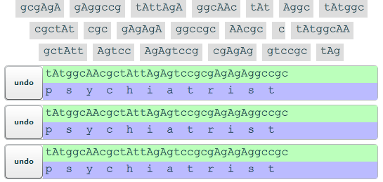 Screenshot of end of Reassembler game