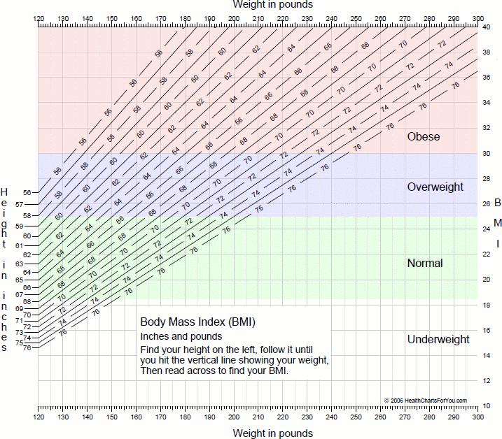 Bmi Chart For Adults